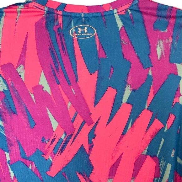 UNDER ARMOUR HeatGear Performance Tee Youth XL 80's Abstract Style 1237859 Multi - Picture 3 of 12